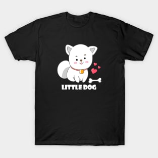 Funny cute dog with bone cartoon T-Shirt